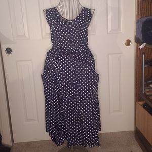 Retro Polka Dot Midi Dress 2x